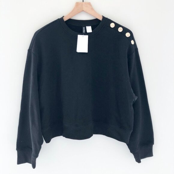H&M Tops - NWT H&M Button Detail Sweatshirt